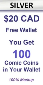 Comic Coin Wallet- Silver