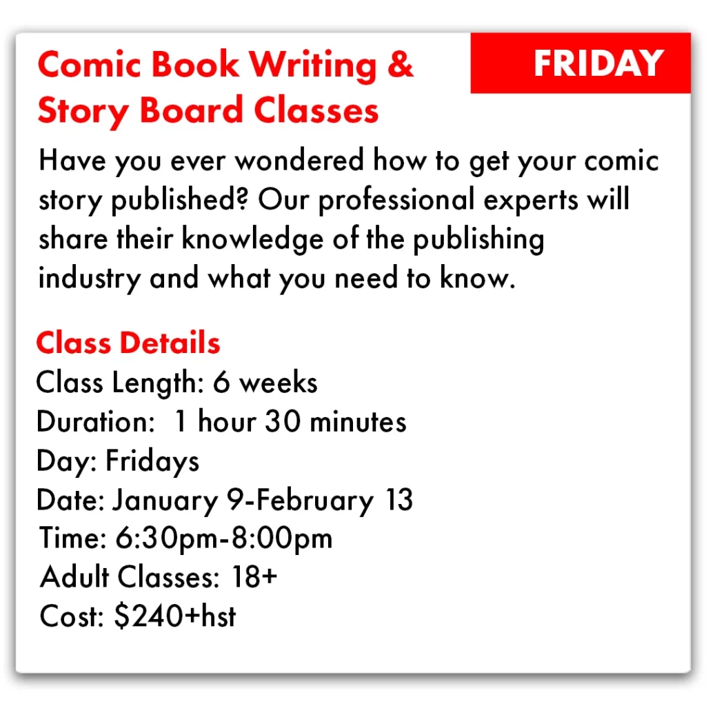 Comic Book Writing & Storyboard Classes