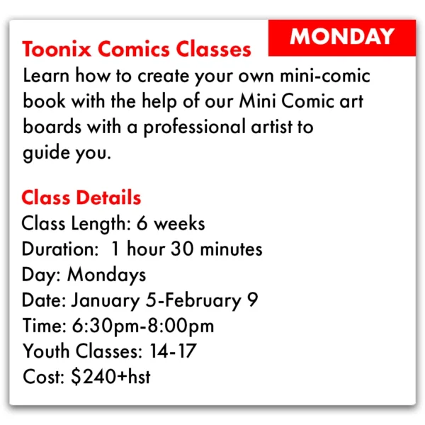 Studiocomix - Art Classes - Toonix Comics